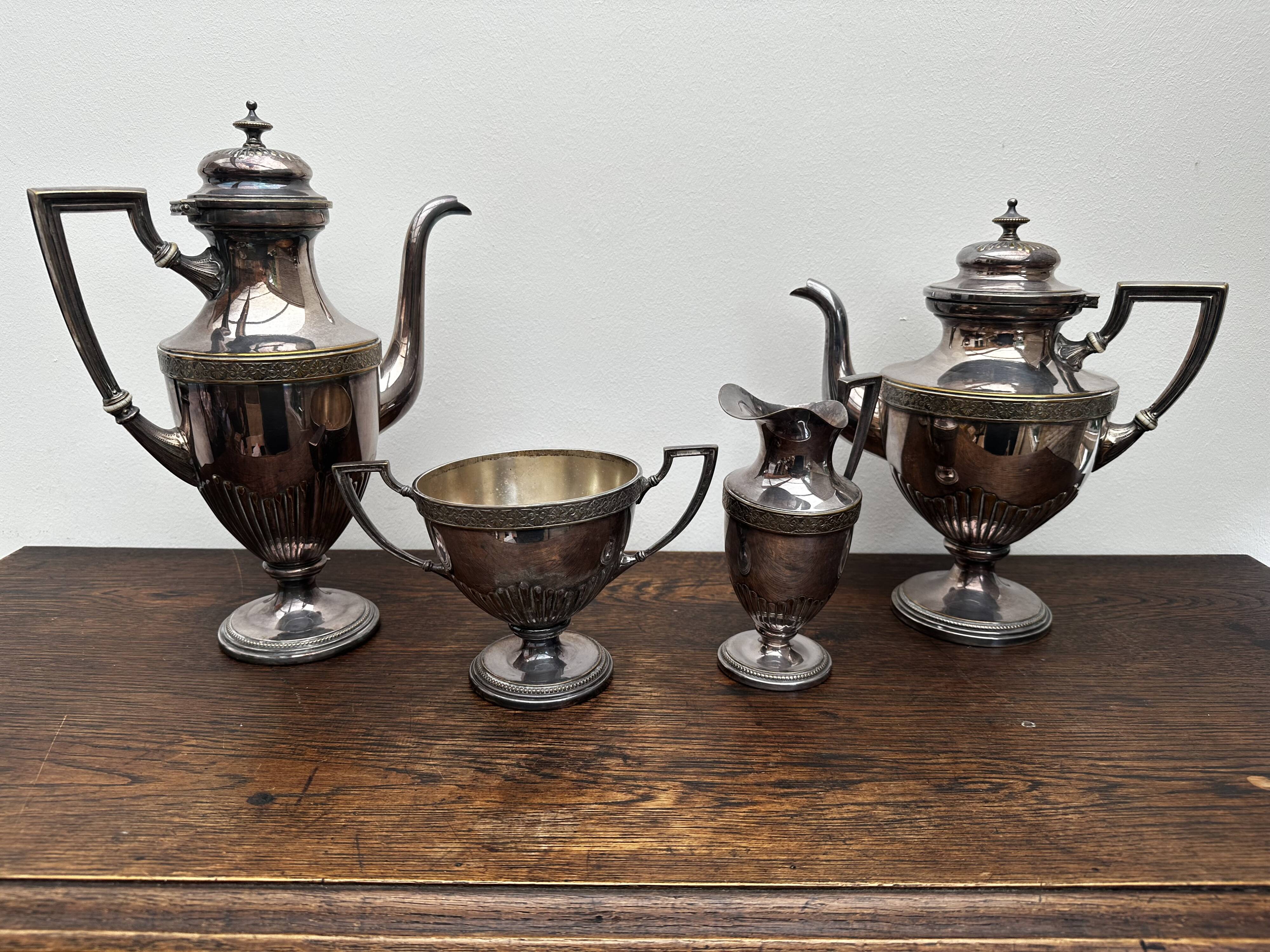 Silver-plated tea and coffee service from the Art Nouveau period