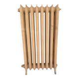 Radiateur ancien sur pieds a huit lames fleuries en fonte de fer XX siècle