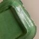 Set of 6 dessert plates in green varnished earth Vallauris 1950