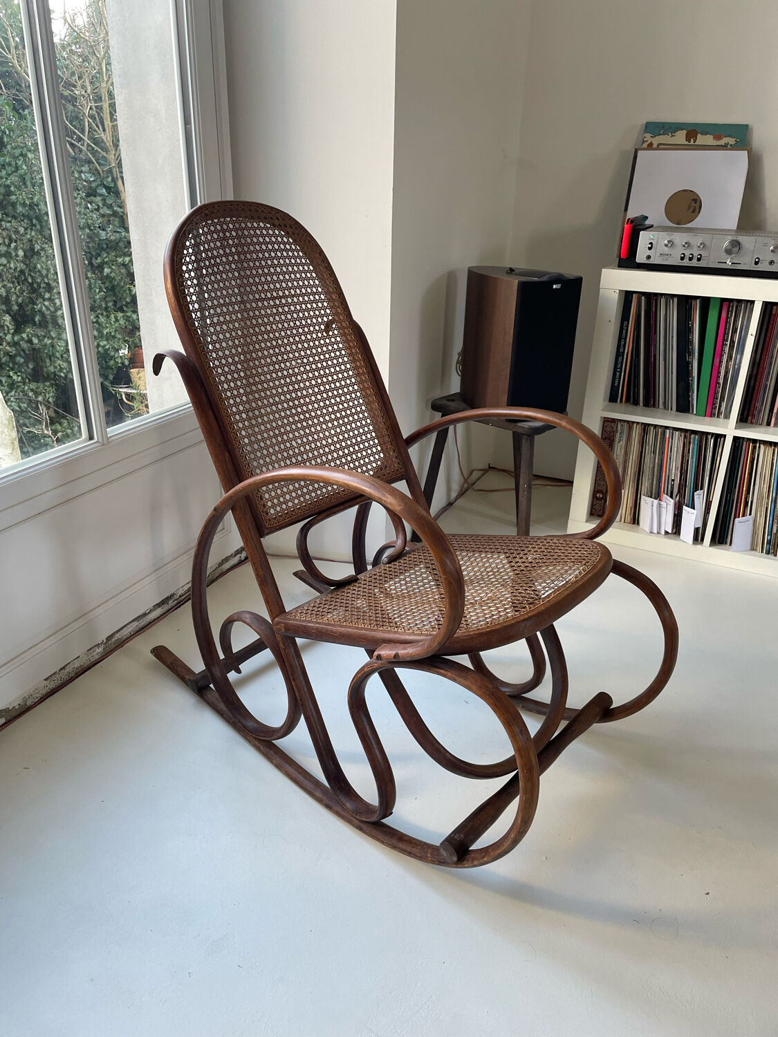 Vintage bentwood rocking chair and canning