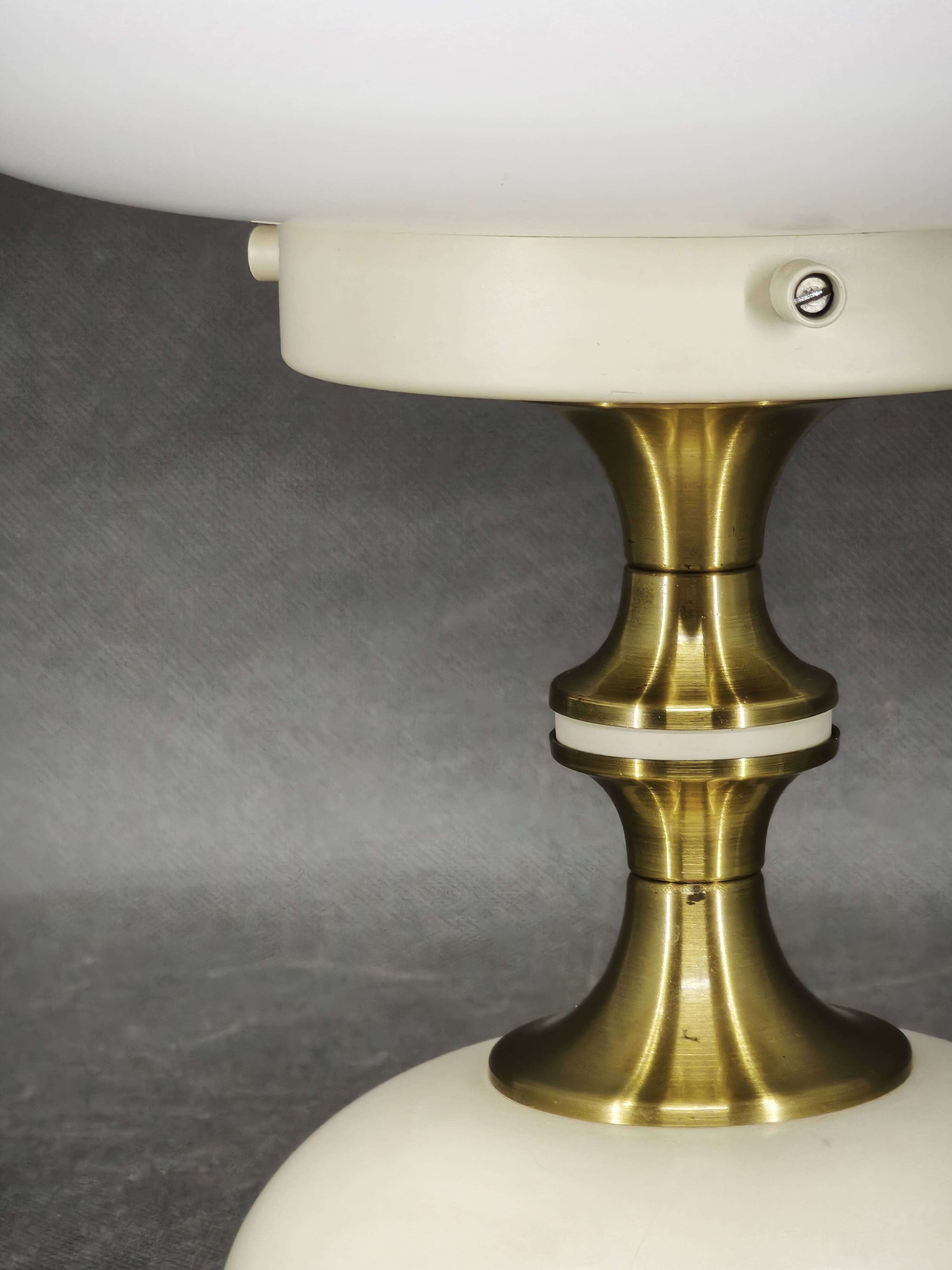 Napako Opaline Glass Table Lamp, Czechoslovakia, 1970s