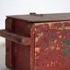 Rustic antique chest painted red – Central Europe, circa 1880