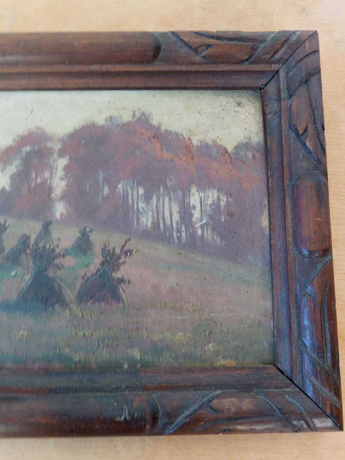 Landscape, oil on cardboard, late 19th century