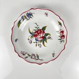 Set de 2 plats en céramique peint à la main motif fleurs