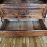 Walnut cabinet with Louis Philippe mirror door