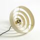 1960s Space Age heavy solid slatted metal pendant lamp