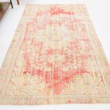 5x8 Cream & Red Turkish Vintage Rug 153x256Cm SK 20384