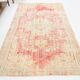 5x8 Cream & Red Turkish Vintage Rug 153x256Cm SK 20384