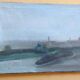 Oil painting on canvas view of Florence San Frediano early 1900
