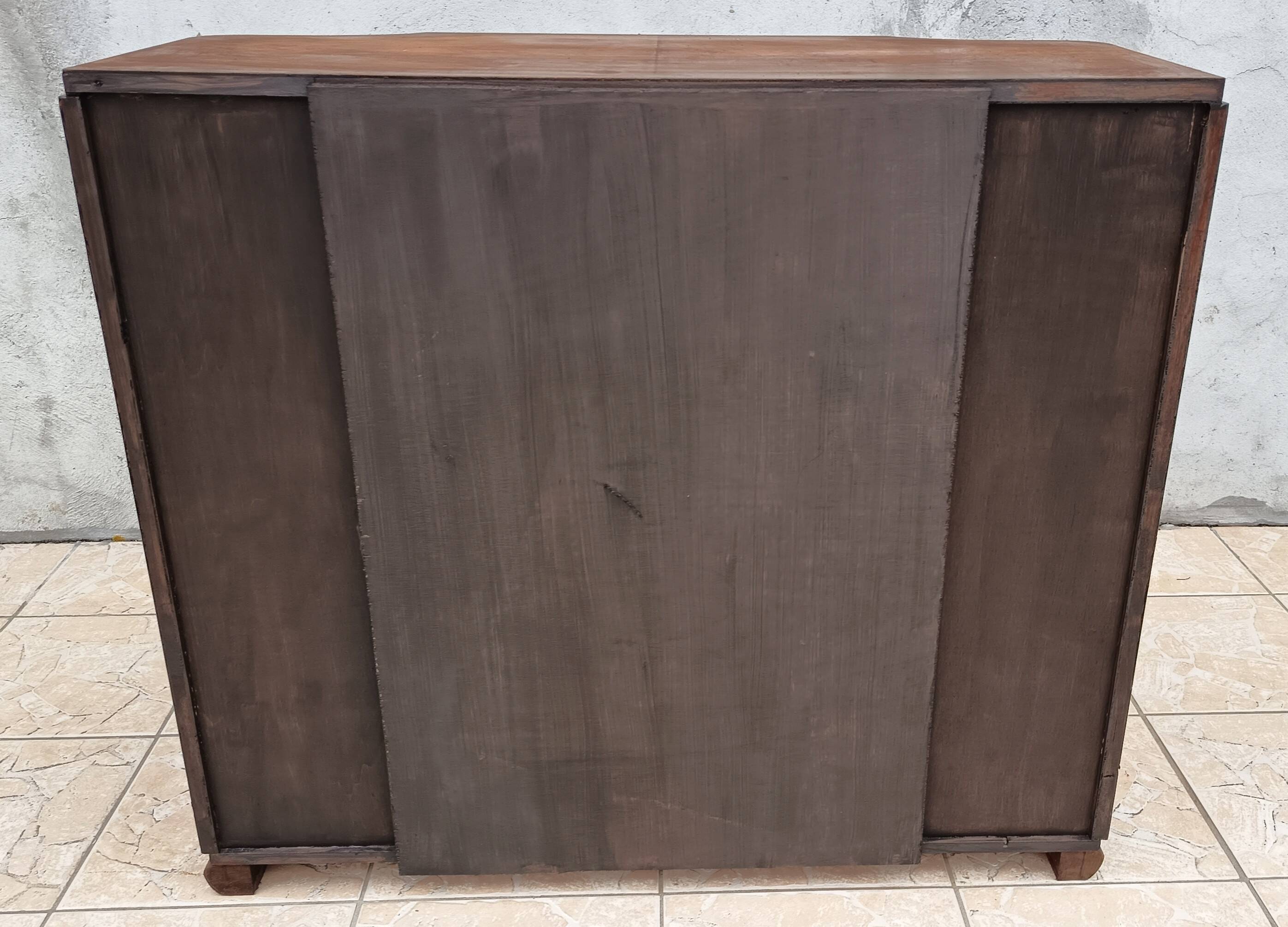 Art Deco walnut burl buffet
