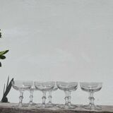 8 antique blown glass cocktail glasses