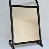 Vintage patinated metal shoe mirror