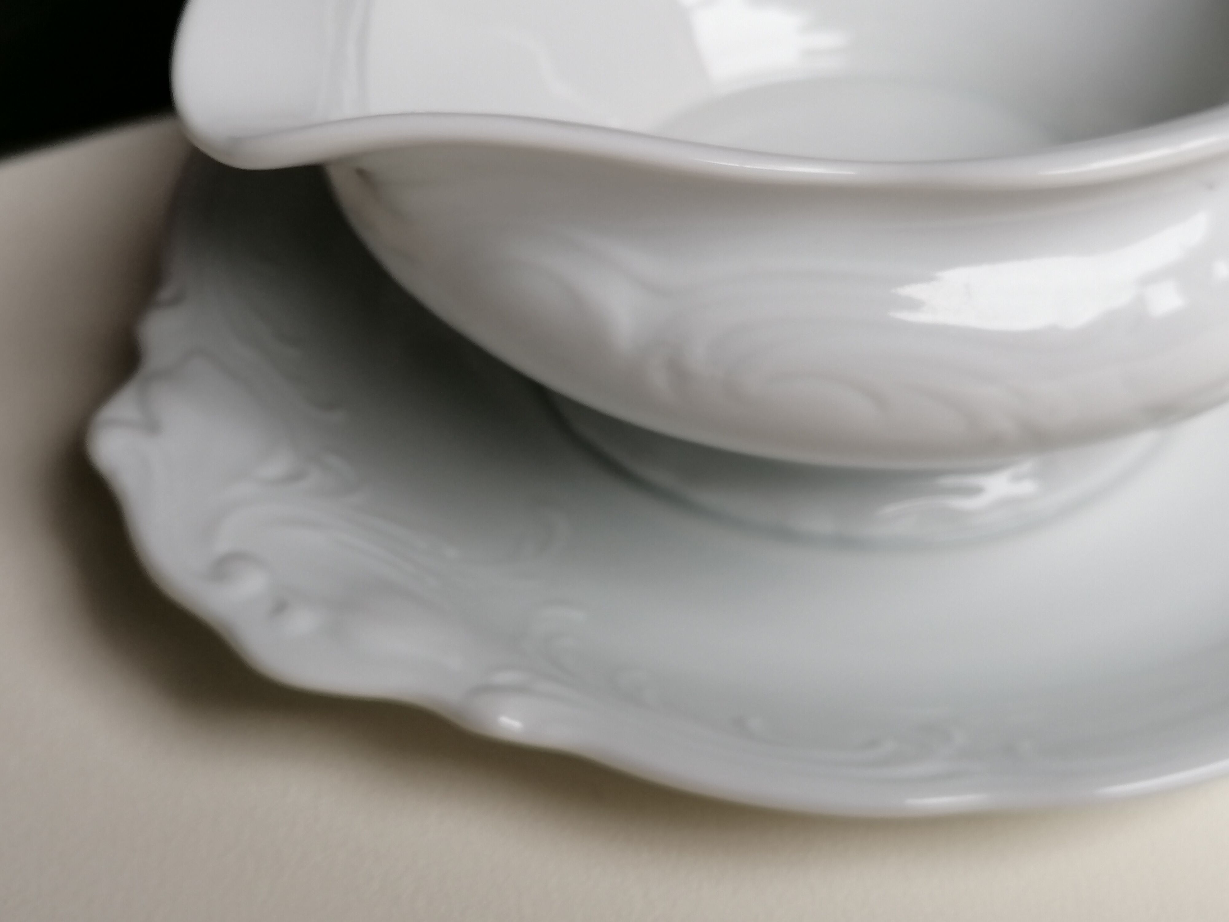 Old porcelain saucière