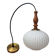 Vintage Scandinavian pendant light in white pleated opaline