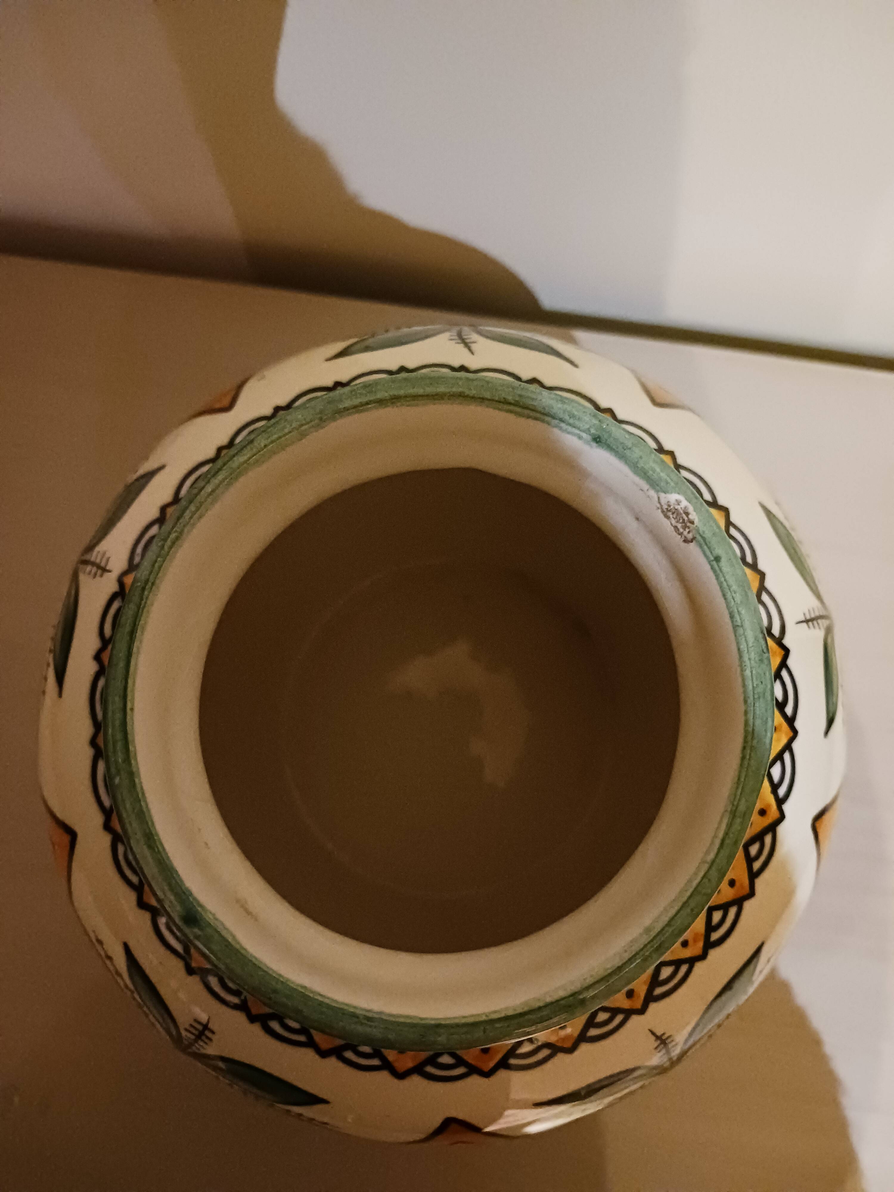 Round vase, signed Henriot Quimper, 1950s