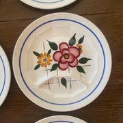 6 assiettes plates à compartiments Digoin Sarreguemines