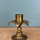 Bougeoir vintage en laiton en forme de palmier