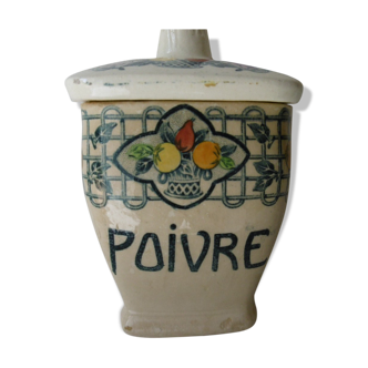 Pot à épice poivre ancien