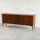 Enfilade moderniste italienne en teck, années 1960