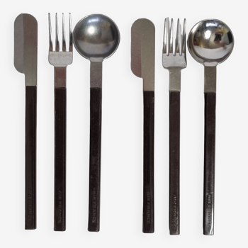 6 Air France Concorde cutlery, design Raymond Loewy - CEI (Compagnie Esthétique Industrielle)