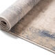 Tapis en laine abstrait beige et bleu