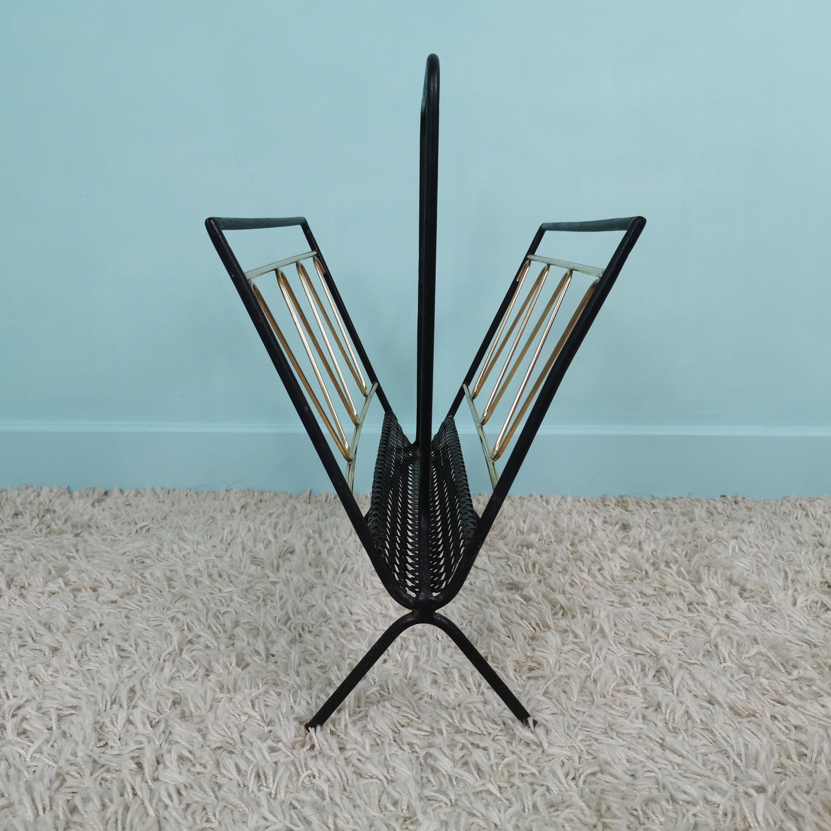 Metal and brass magazine holder