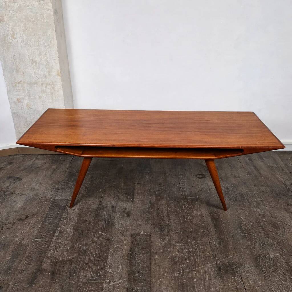 Teak coffee table model 100 by Gunni Omann for Omann Jun, Denmark, 1960.