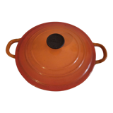 Cast iron casserole the vintage orange crucible