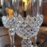 Set of 8 cut crystal flutes from the 70s-80s.