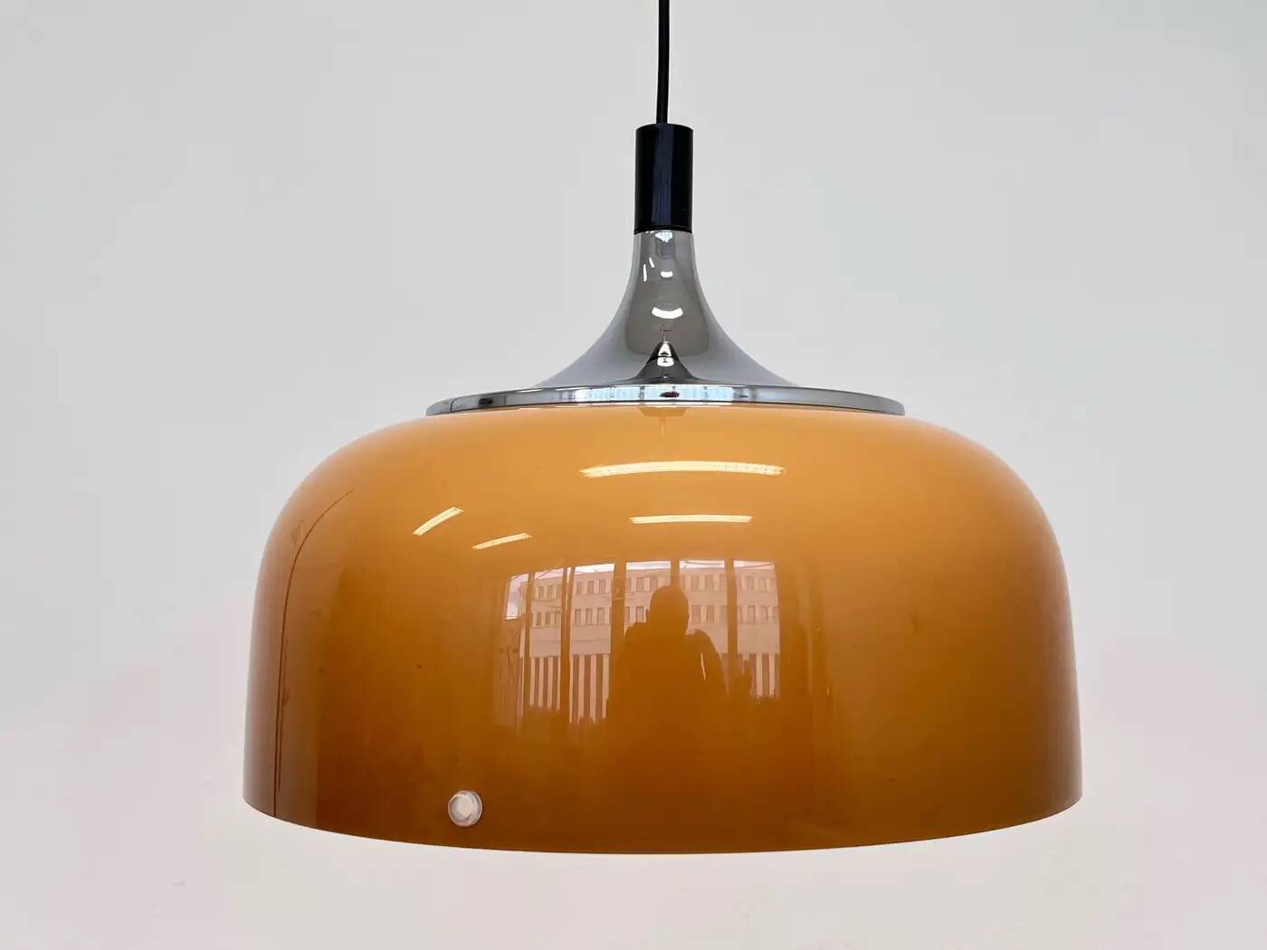 Midcentury plastic design pendant Meblo, Harvey Guzzini, Italy, 1970s