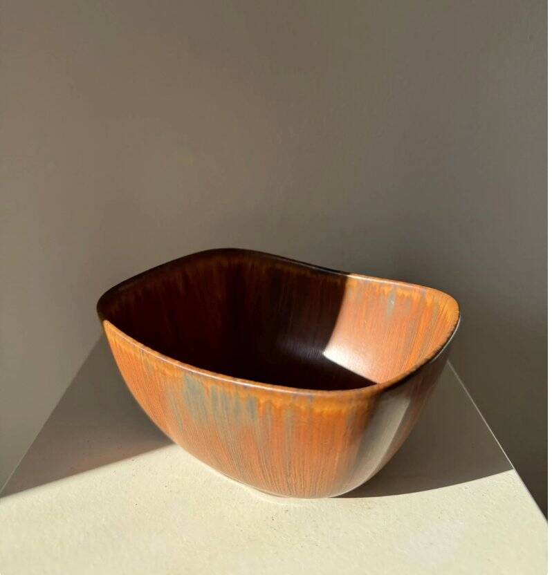 Bol en grès par Carl-Harry Stålhane pour Rörstrand, Suède, années 1960