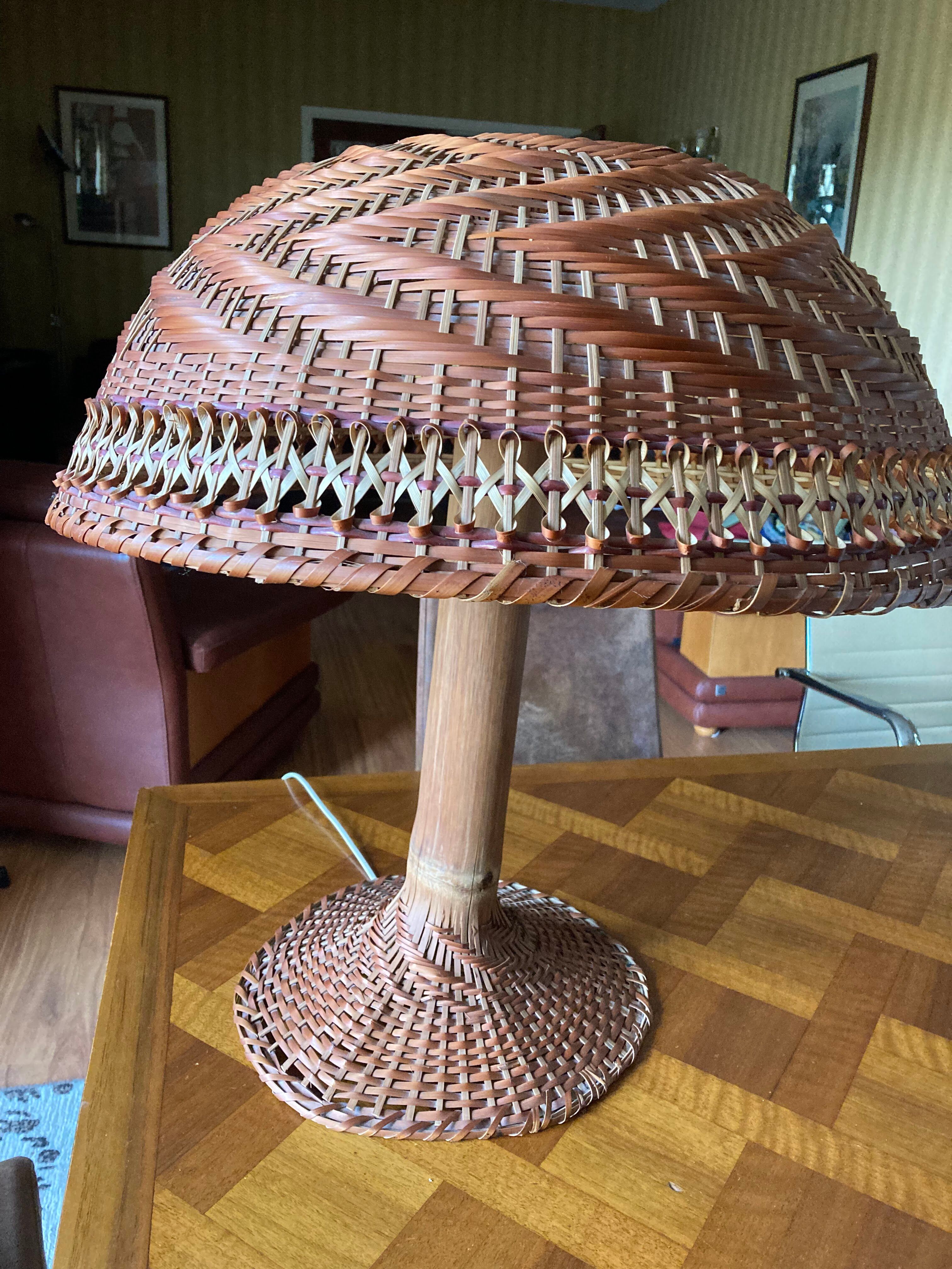 Vintage rattan lamp