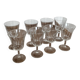 Set of 8 mismatched Arques crystal glasses