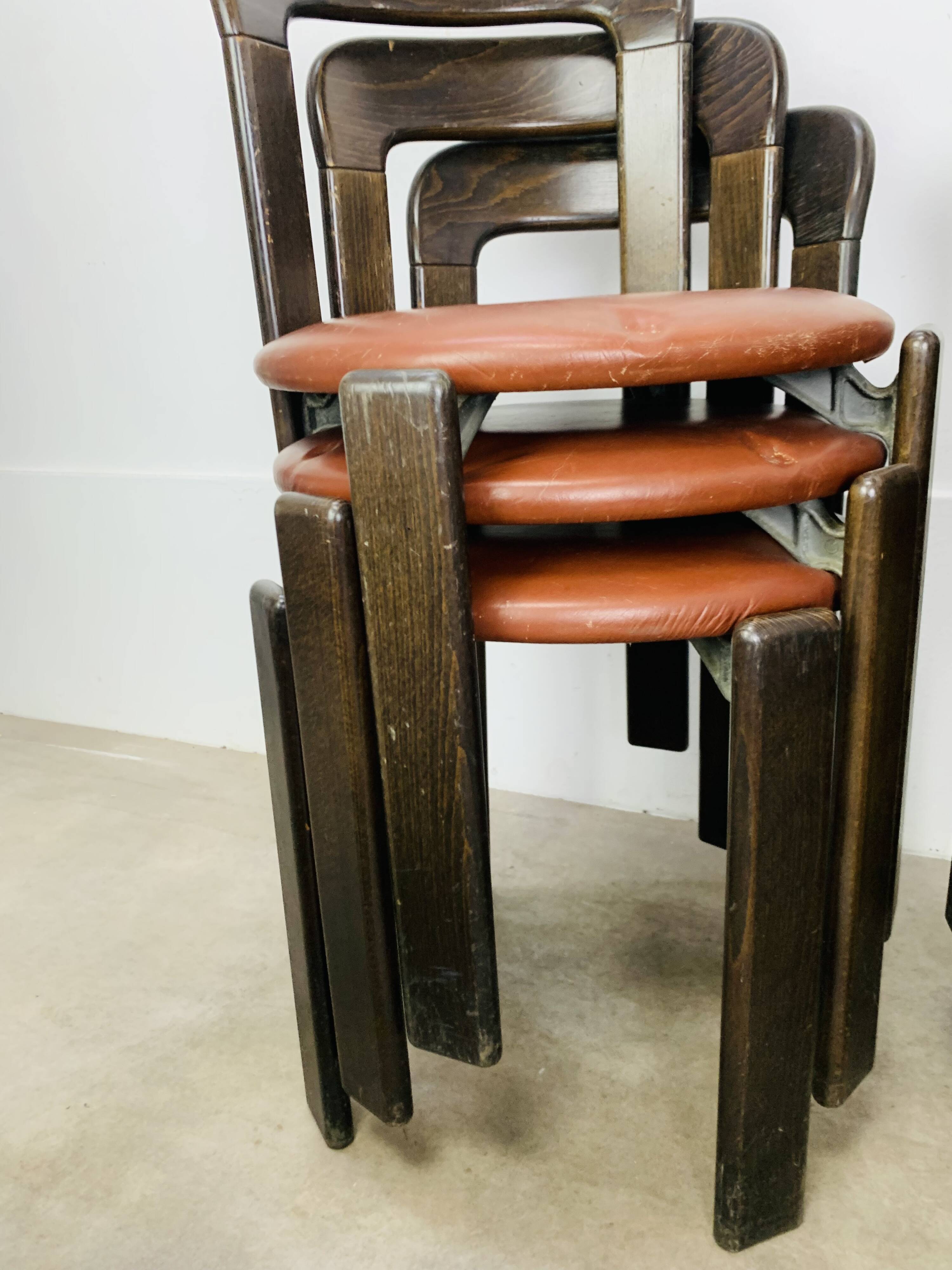 8 Bruno Rey chairs for Dietiker, workshop "Chair from Stein am Rhein"