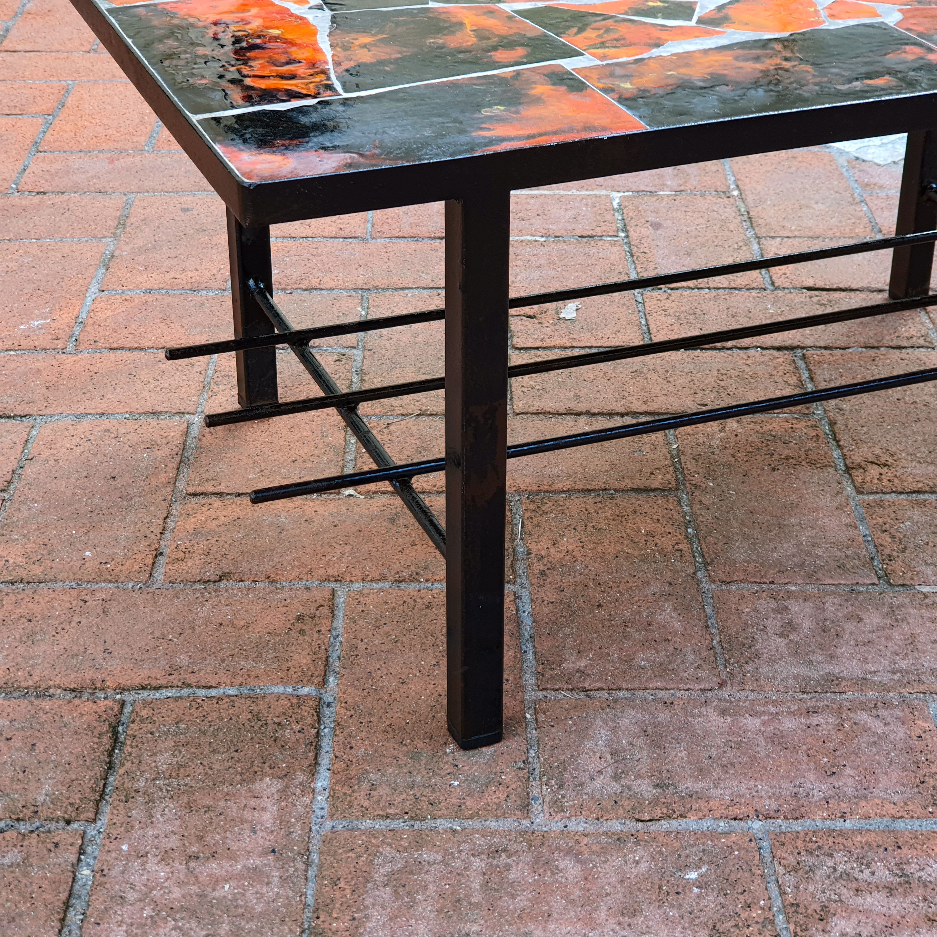 Lava Vallauris ceramic tile coffee table 1960