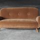 3-Seater Sofa from Berga Mobler with Brown Mohair Upholstery from Pierre Frey, Denmark, 1940s