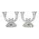 2 vintage Phonix crystal 2-arm candlestick candle holders