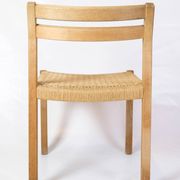 Ensemble de cinq chaises de salle à manger modèle 401 en chêne par Jørgen H. Møller