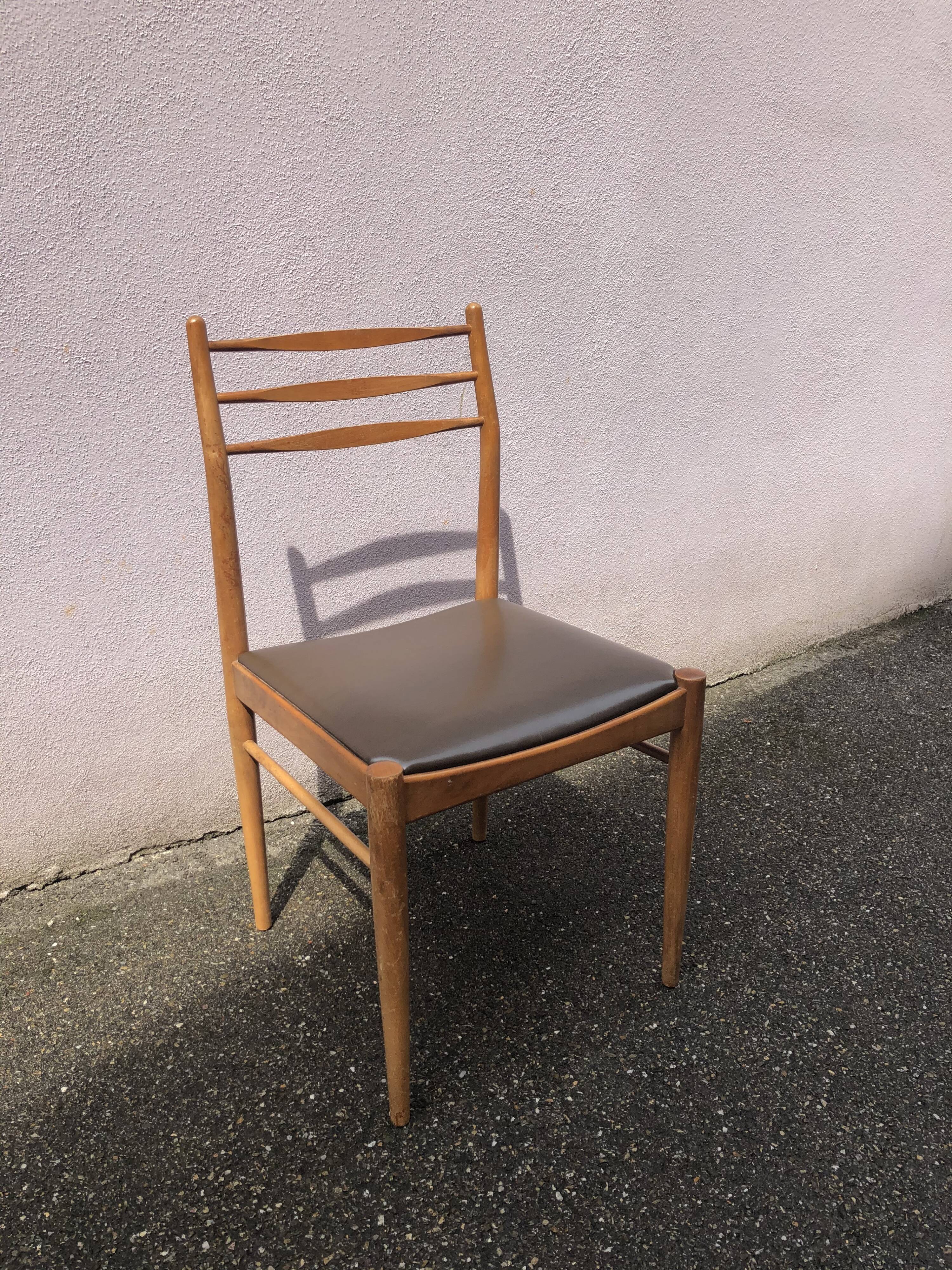 Série de 4 chaises scandinaves