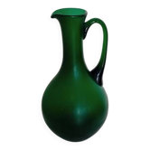 Large blown glass green carafe – 33 cm – Vintage design from the 60s/70s