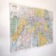 Old map New Paris monumental 75x55cm edition A. Leconte 1960