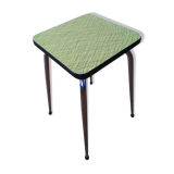 Tabouret formica jaune à fines zébrures