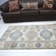 Tapis Oushak bleu et beige sku 1163