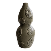 Grey ceramic vase with relief decoration