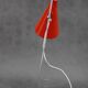 Lampe de bureau rouge Josef Hurka des années 1960 pour Lidokov, Tchécoslovaquie