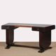 Art Deco desk in oak and leather from the 1930s