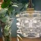 Vintage tulip pendant light in holophane glass