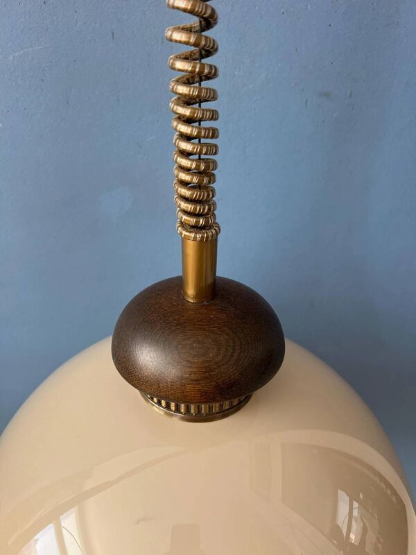 Lampe à suspension champignon vintage de l'ère spatiale