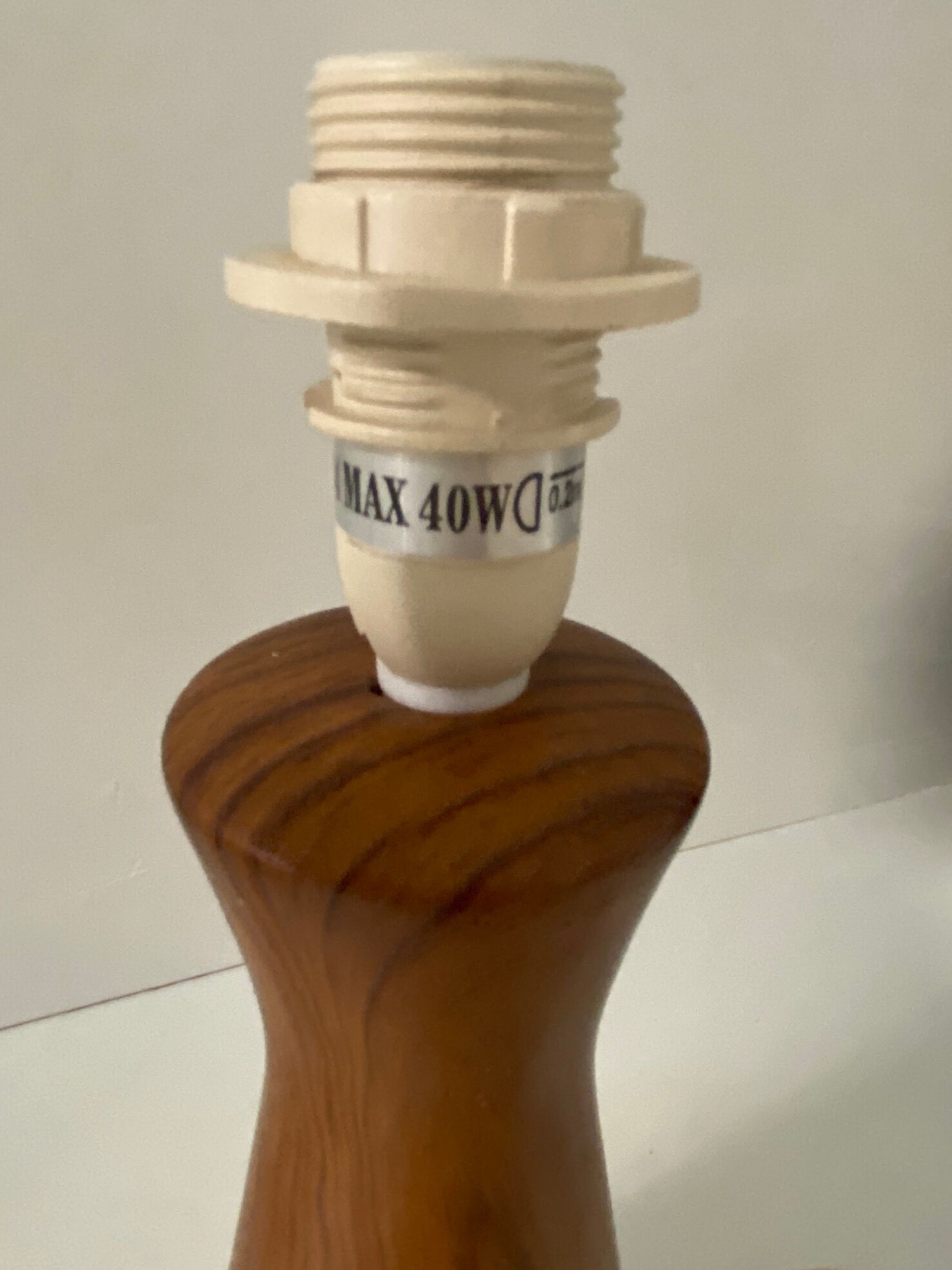 Ceramic lamp, Scandinavian spirit, wood pattern