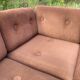 Vintage Modular Sofa in Brown Velvet Corduroy, 1970s